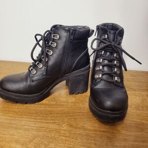 No Boundaries Black Lace-Up Boots